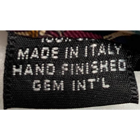 Paolo Gucci Silk Equestrian Stirrup Pattern Tie - Picture 8 of 8